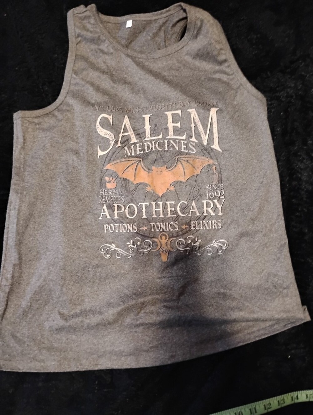 Gray 'Salem Apothecary' Graphic Tank Top